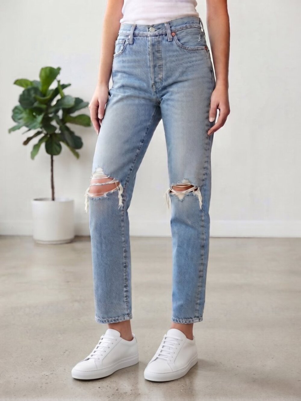 AGOLDE Jamie High-Rise Classic Straight Leg Crop Distressed Jeans- 26- MSRP $178
